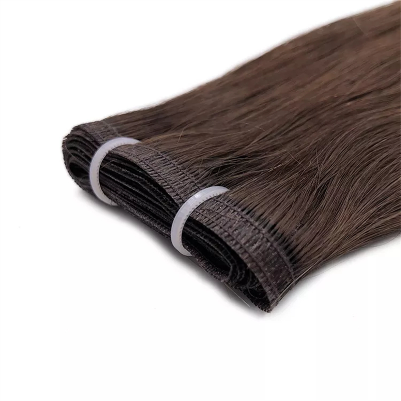 High Quality Factory Price Flat Weft Virgin Remy Hair Weft Hair Extension 12A Grade